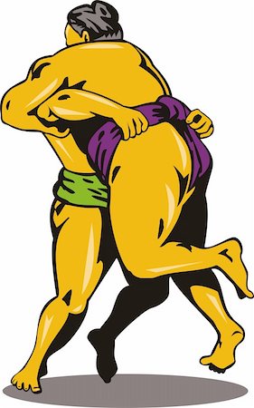 sumo wrestler - Illustration on the sport of sumo wrestling Stock Photo - Budget Royalty-Free & Subscription, Code: 400-05111777