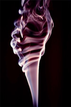 Smoke in the form of a torch on black background. Stock Photo - Budget Royalty-Free & Subscription, Code: 400-05111830