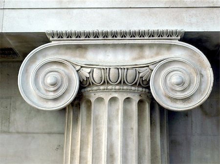 Detail of a Greek Ionic column capital Fotografie stock - Microstock e Abbonamento, Codice: 400-05111898