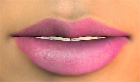 simsearch:400-05122673,k - Lips - close up. A female mouth, with brightly made up lips Photographie de stock - Aubaine LD & Abonnement, Code: 400-05112284