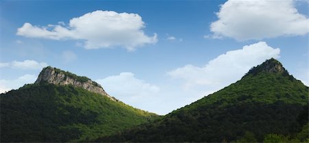 simsearch:400-06925691,k - Mountains and forest. Crimean mountains covered dense forest Foto de stock - Super Valor sin royalties y Suscripción, Código: 400-05112320