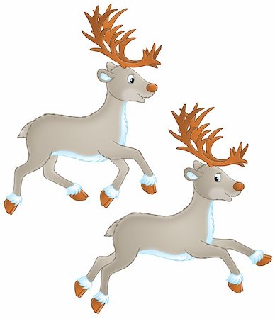 reindeer clip art - funny characters for your design Stock Photo - Budget Royalty-Free & Subscription, Code: 400-05112881