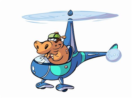 simsearch:400-04087247,k - Hippo pilot flying a helicopter Stockbilder - Microstock & Abonnement, Bildnummer: 400-05113001