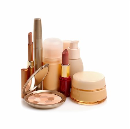 simsearch:400-09142582,k - set of makeup cosmetics isolated on white Foto de stock - Super Valor sin royalties y Suscripción, Código: 400-05113429