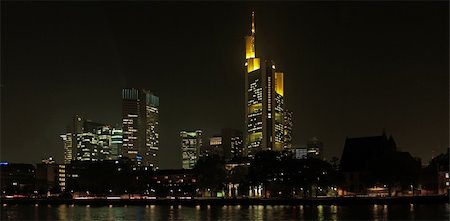 frankfurt city modern - Skyline of Frankfurt in the evening, Germany Stock Photo - Budget Royalty-Free & Subscription, Code: 400-05113549