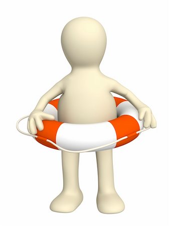 simsearch:400-06527467,k - Puppet with a lifebuoy ring Stock Photo - Budget Royalty-Free & Subscription, Code: 400-05124138