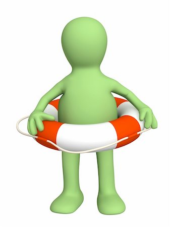 simsearch:400-06527467,k - Puppet with a lifebuoy ring Foto de stock - Royalty-Free Super Valor e Assinatura, Número: 400-05124139