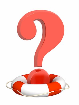 simsearch:400-06527467,k - Lifebuoy and red question mark Stock Photo - Budget Royalty-Free & Subscription, Code: 400-05124140