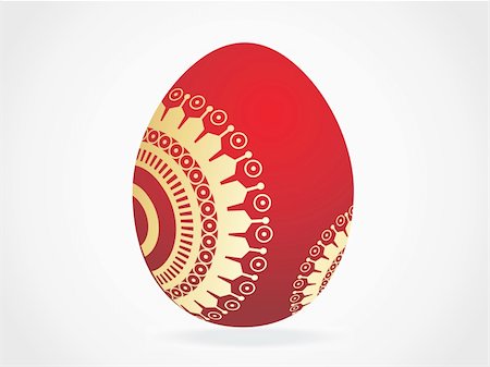 faberge - red egg with golden ornaments Foto de stock - Royalty-Free Super Valor e Assinatura, Número: 400-05124308
