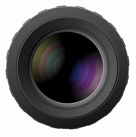 simsearch:400-03990194,k - Vector illustration of realistic camera lenses Fotografie stock - Microstock e Abbonamento, Codice: 400-05124358