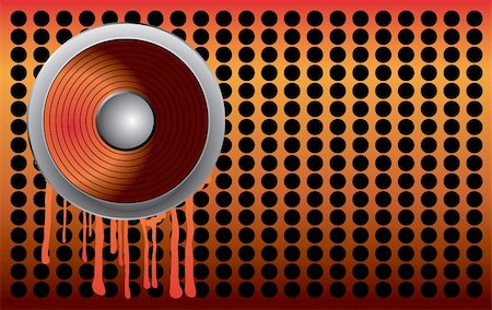 elements of dance action cartoon - Set of speakers playing music with orange gradient in background Stock Photo - Budget Royalty-Free & Subscription, Code: 400-05124411