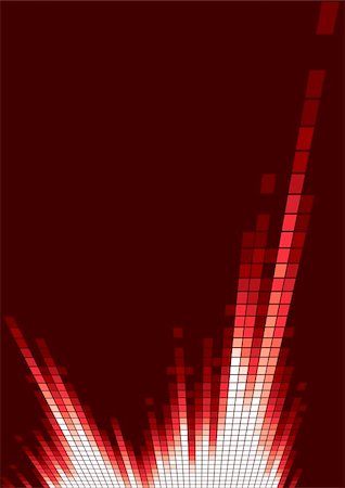 Red digital music analyzer on black background Stock Photo - Budget Royalty-Free & Subscription, Code: 400-05124434