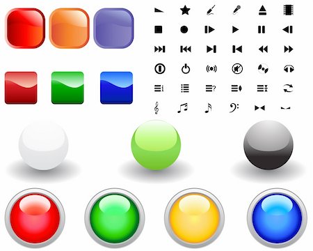 simsearch:400-08013198,k - Collection of different icons for using in web design Stock Photo - Budget Royalty-Free & Subscription, Code: 400-05124485