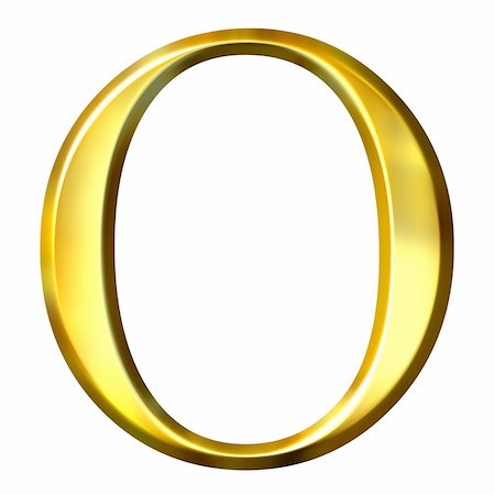 simsearch:400-05235443,k - 3d golden Greek letter omikron isolated in white Stock Photo - Budget Royalty-Free & Subscription, Code: 400-05124656