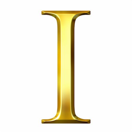 simsearch:400-05235443,k - 3d golden Greek letter iota isolated in white Stock Photo - Budget Royalty-Free & Subscription, Code: 400-05124650