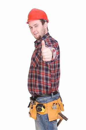 simsearch:400-04485314,k - worker with tools. over white background Fotografie stock - Microstock e Abbonamento, Codice: 400-05124902