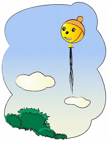 Illustration of a Balloon with hat Foto de stock - Super Valor sin royalties y Suscripción, Código: 400-05125244