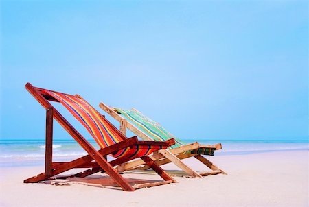 simsearch:400-06947087,k - two sunbeds on the beach Stock Photo - Budget Royalty-Free & Subscription, Code: 400-05125248