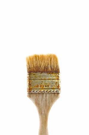 south12th (artist) - Upright Paint Brush Isolated on White Background Photographie de stock - Aubaine LD & Abonnement, Code: 400-05125653