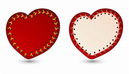 Vector illustration of two laced hearts Stock Photo - Budget Royalty-Free & Subscription, Code: 400-05125793
