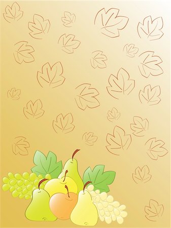 simsearch:400-07505799,k - autumn fruits stillife. vector Stock Photo - Budget Royalty-Free & Subscription, Code: 400-05125850