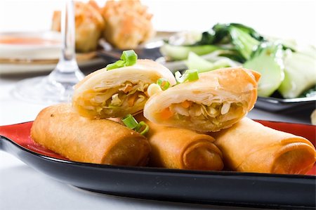 spring roll - chinese spring roll Photographie de stock - Aubaine LD & Abonnement, Code: 400-05126329