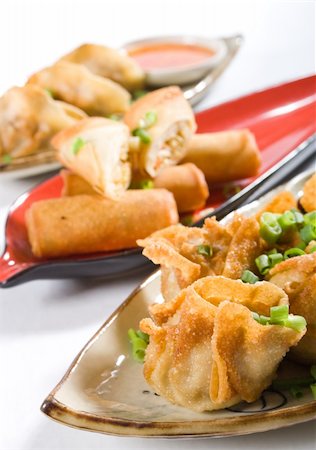 shrimp beans - chinese dimsum, dumpling and spring roll Stock Photo - Budget Royalty-Free & Subscription, Code: 400-05126333