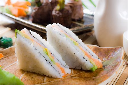 japanese sushi sandwich Stock Photo - Budget Royalty-Free & Subscription, Code: 400-05126355