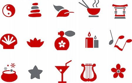 Vector icons pack - Red Series, zen collection Stock Photo - Budget Royalty-Free & Subscription, Code: 400-05126584