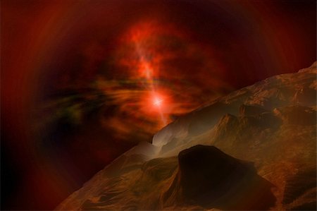 simsearch:400-04601123,k - Supernova lights this alien planet. Stockbilder - Microstock & Abonnement, Bildnummer: 400-05127114