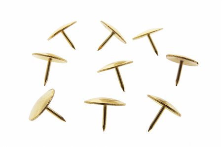 simsearch:400-05731386,k - Push Pins on Isolated White Background Photographie de stock - Aubaine LD & Abonnement, Code: 400-05127131