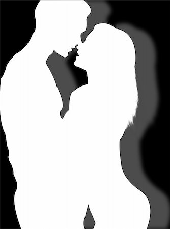 Man and woman kissing in a sexy pose Stock Photo - Budget Royalty-Free & Subscription, Code: 400-05127418