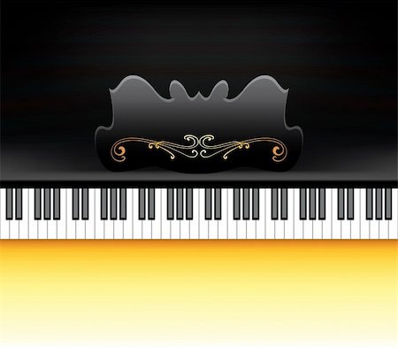 simsearch:400-06329491,k - Elegance piano keyboard Stock Photo - Budget Royalty-Free & Subscription, Code: 400-05127484