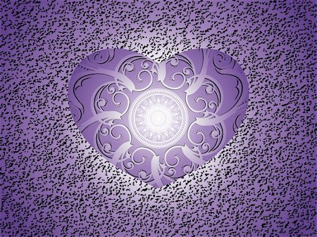 simsearch:400-04600780,k - purple artistic pattern heart with background Stock Photo - Budget Royalty-Free & Subscription, Code: 400-05127653