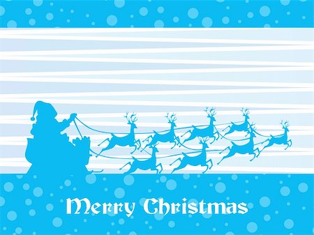 simsearch:400-05081908,k - blue merry christmas background with reindeer silhouette Photographie de stock - Aubaine LD & Abonnement, Code: 400-05127661