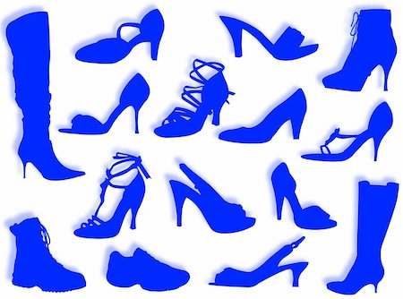 simsearch:400-04792219,k - Different kind of shoes and boots in silhouette Stock Photo - Budget Royalty-Free & Subscription, Code: 400-05127960