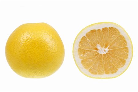 sergius (artist) - Yellow grapefruit isolated over white background Foto de stock - Super Valor sin royalties y Suscripción, Código: 400-05128280