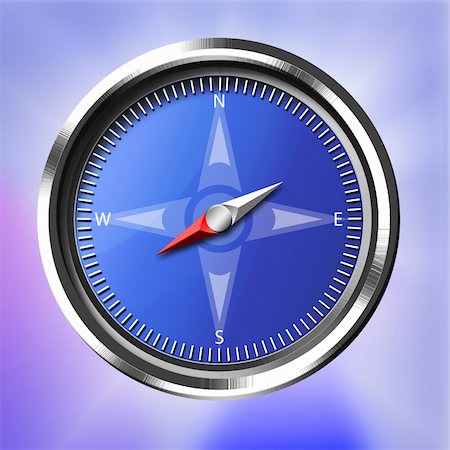 sailing navigation arrow - Silver and Blue Compass Stock Photo - Budget Royalty-Free & Subscription, Code: 400-05128456