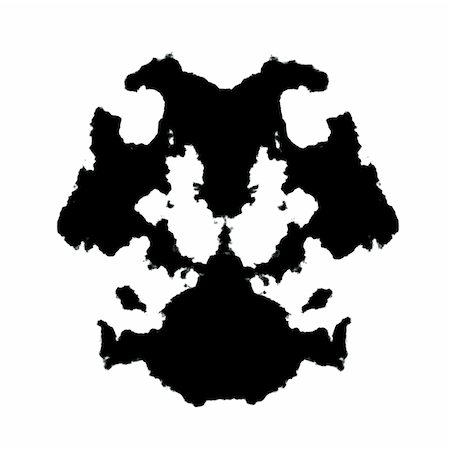 Rorschach inkblot test illustration, random abstract design Stock Photo - Budget Royalty-Free & Subscription, Code: 400-05128516