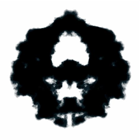 Rorschach inkblot test illustration, random abstract design Stockbilder - Microstock & Abonnement, Bildnummer: 400-05128517