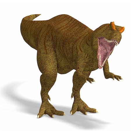 simsearch:400-05130767,k - Giant Dinosaur Allosaurus With Clipping Path over White Stock Photo - Budget Royalty-Free & Subscription, Code: 400-05128812