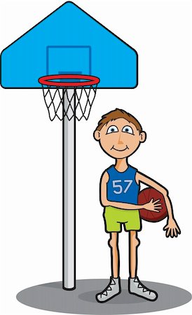 Vector illustration of a basketball player. Stock Photo - Budget Royalty-Free & Subscription, Code: 400-05129555
