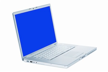 simsearch:400-04526083,k - Modern and stylish laptop on a white background Photographie de stock - Aubaine LD & Abonnement, Code: 400-05129552