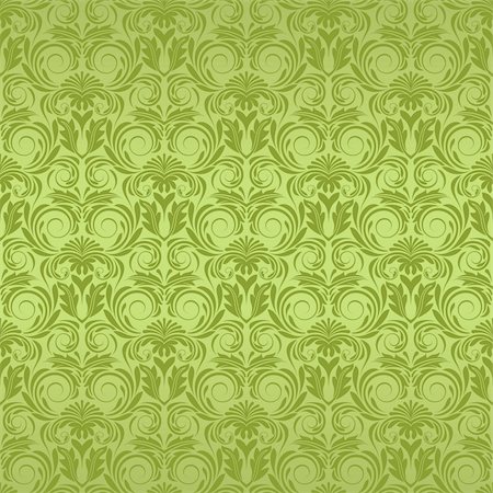 simsearch:400-05139120,k - Green seamless wallpaper Stock Photo - Budget Royalty-Free & Subscription, Code: 400-05129628