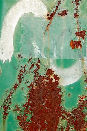 simsearch:600-06007916,k - Rusty texture with peeling paint and graffiti. Abstract background. Photographie de stock - Aubaine LD & Abonnement, Code: 400-05129657