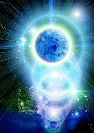 planet and mystic luminous circles Stock Photo - Budget Royalty-Free & Subscription, Code: 400-05129822