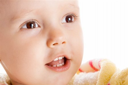 simsearch:400-05130009,k - Closeup portrait of a cute brown-eyed child, isolated Stock Photo - Budget Royalty-Free & Subscription, Code: 400-05129986