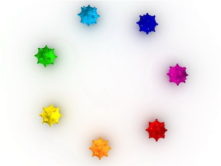 dynamite spark - Colored shiny bombs on a white background Stock Photo - Budget Royalty-Free & Subscription, Code: 400-05120053