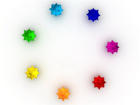 simsearch:400-04342723,k - Colored shiny bombs on a white background Foto de stock - Super Valor sin royalties y Suscripción, Código: 400-05120053