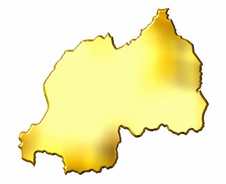 simsearch:400-05120182,k - Rwanda 3d golden map isolated in white Photographie de stock - Aubaine LD & Abonnement, Code: 400-05120257